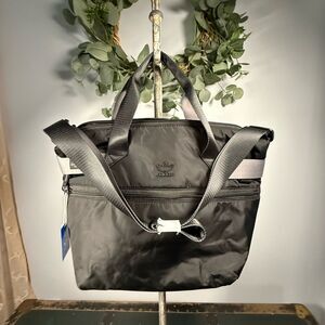 ADIDAS Originals Black Logo Puffer Shopper TOTE Crossbody Shoulder BAG NEW